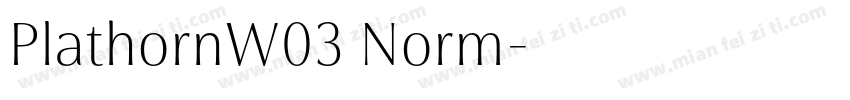 PlathornW03 Norm字体转换